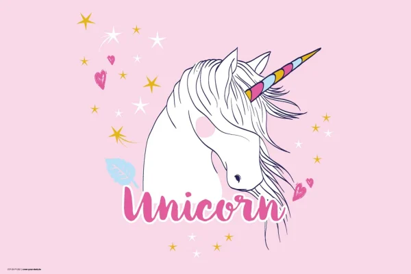 Cover-your-desk.de Schreibtischunterlage “Unicorn Muster” In Rosa (L)60 X (B)40 3