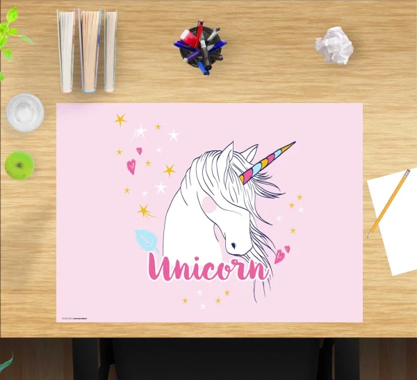 Cover-your-desk.de Schreibtischunterlage “Unicorn Muster” In Rosa (L)60 X (B)40 1
