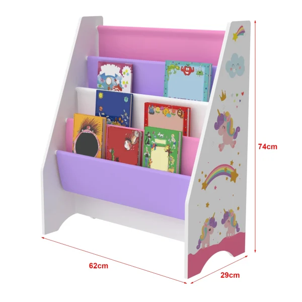 En.casa Kinderregal Fisterra In Lila Rosa (H)74cm (B)62cm (T)29cm 4