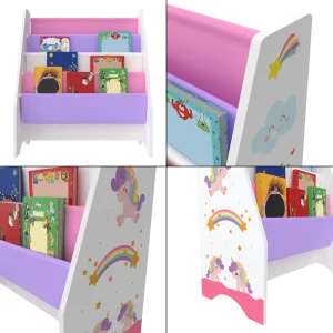 En.casa Kinderregal Fisterra In Lila Rosa (H)74cm (B)62cm (T)29cm 18