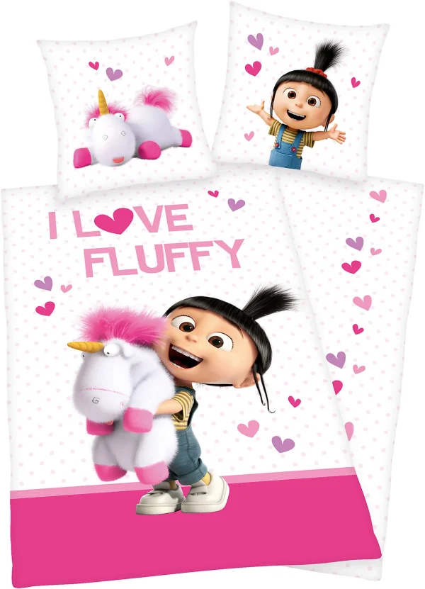 Herding Wende- Kinderbettwäsche I Love Fluffy, Rencorcé, 135 X 200 Cm 1