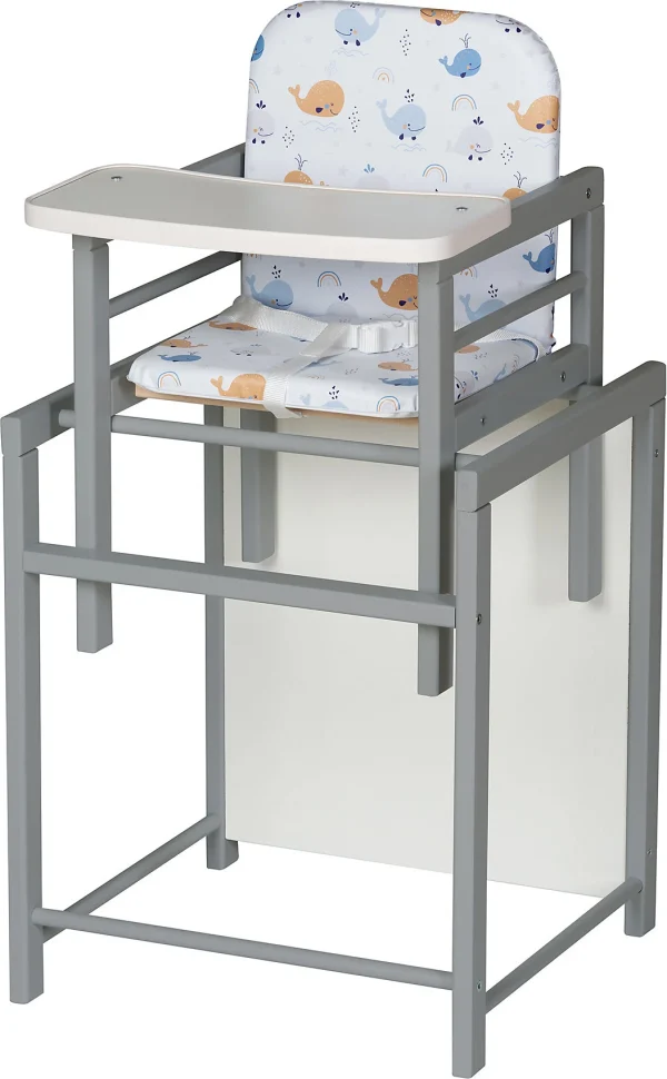 MyToys COLLECTION Hochstuhl X-TRA II Platingrau Lackiert, Wal Von SCHARDT 1