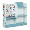 Relaxdays Kinderregal “Hunde” In Bunt – (B)86 X (H)84 X (T)26 Cm 20