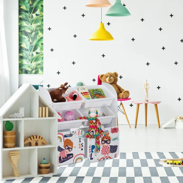 Relaxdays Kinderregal “Kleine Heldin” In Weiß – (B)82,5 X (H)80,5 X (T)30 Cm 7