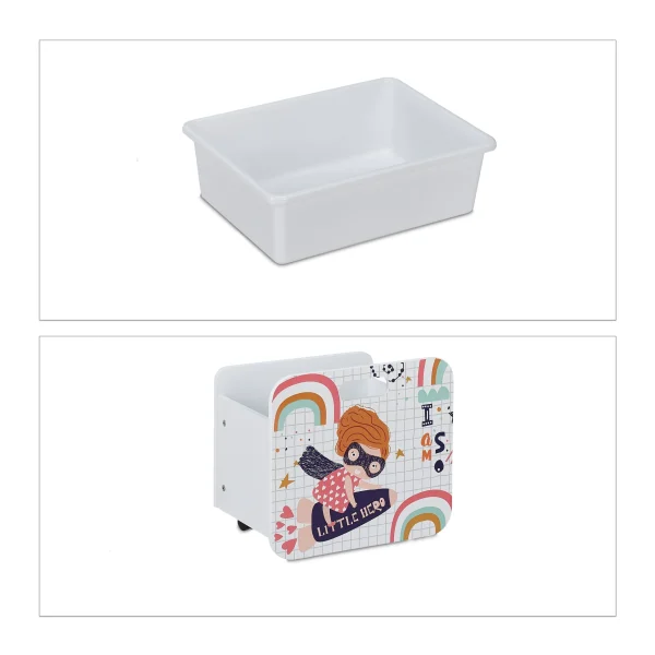 Relaxdays Kinderregal “Kleine Heldin” In Weiß – (B)82,5 X (H)80,5 X (T)30 Cm 9