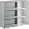 SoBuy Bücherregal In Weiß Und Hellgrau – (B)119 X (H)116 X (T)39cm 28