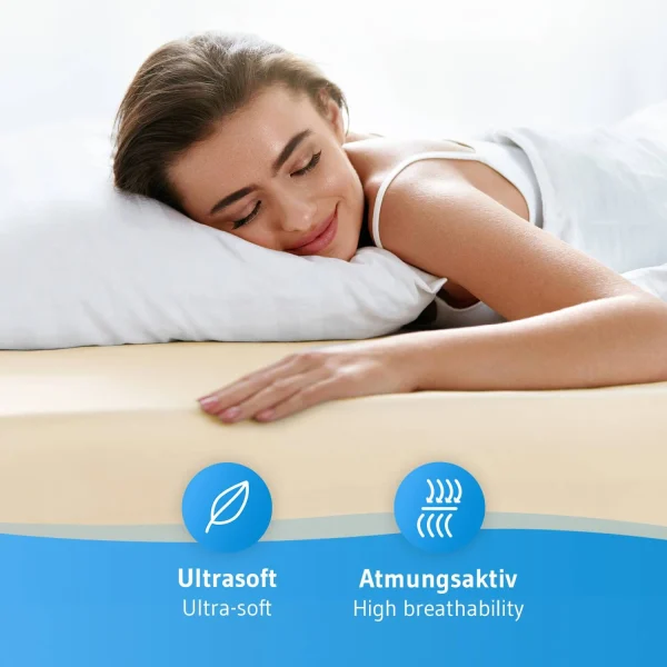Third Of Life Spannbettlaken “ALBA” Aus 100% Oekotex-Baumwolle GOTS Zertifiziert In Beige 3
