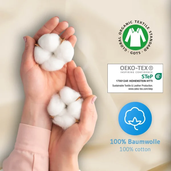 Third Of Life Spannbettlaken “ALBA” Aus 100% Oekotex-Baumwolle GOTS Zertifiziert In Beige 5