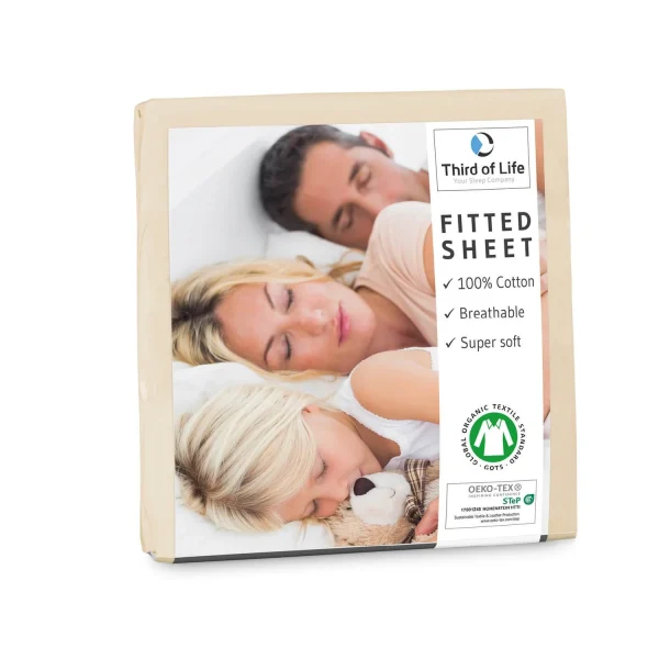 Third Of Life Spannbettlaken “ALBA” Aus 100% Oekotex-Baumwolle GOTS Zertifiziert In Beige 1